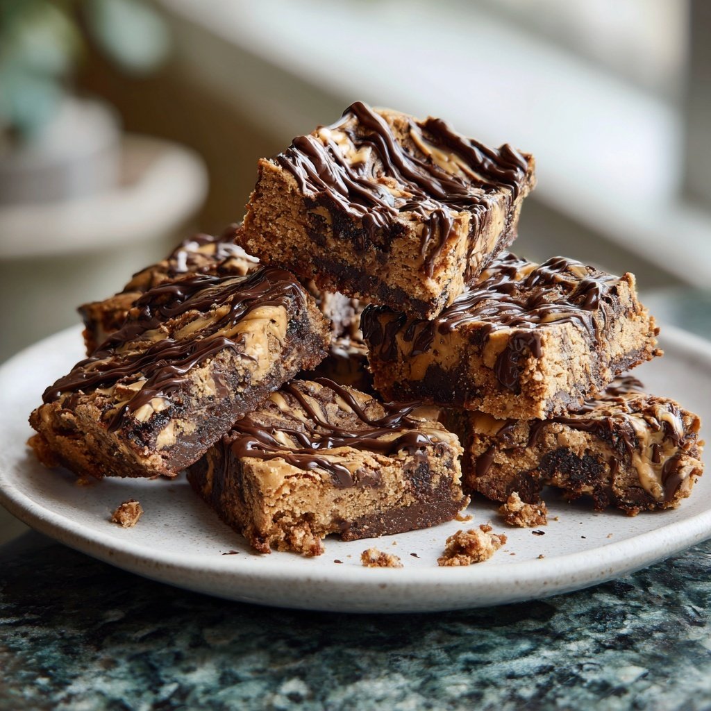 Chocolate Tahini Swirl Bars