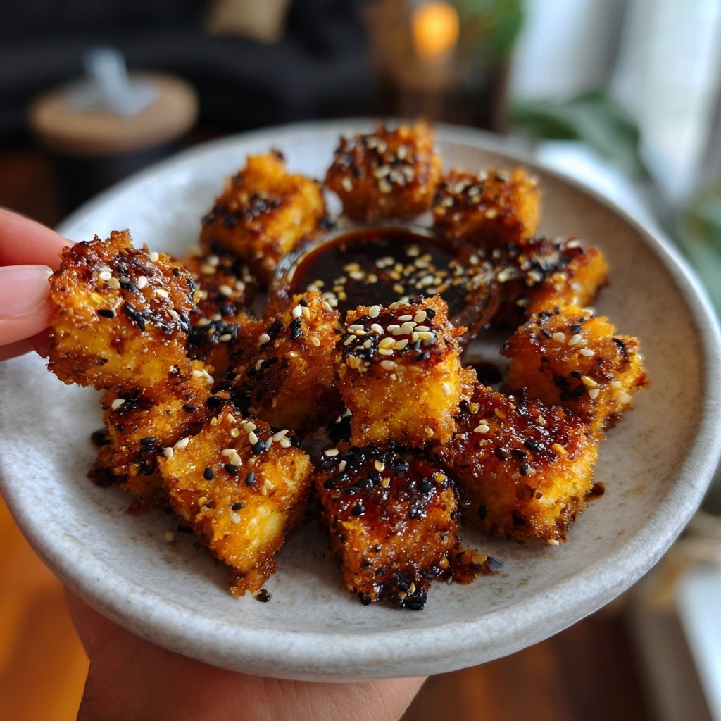 Super Bowl Appetizer Crispy Tofu Bites