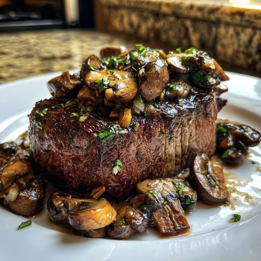Beef Tenderloin with Mushroom Cream