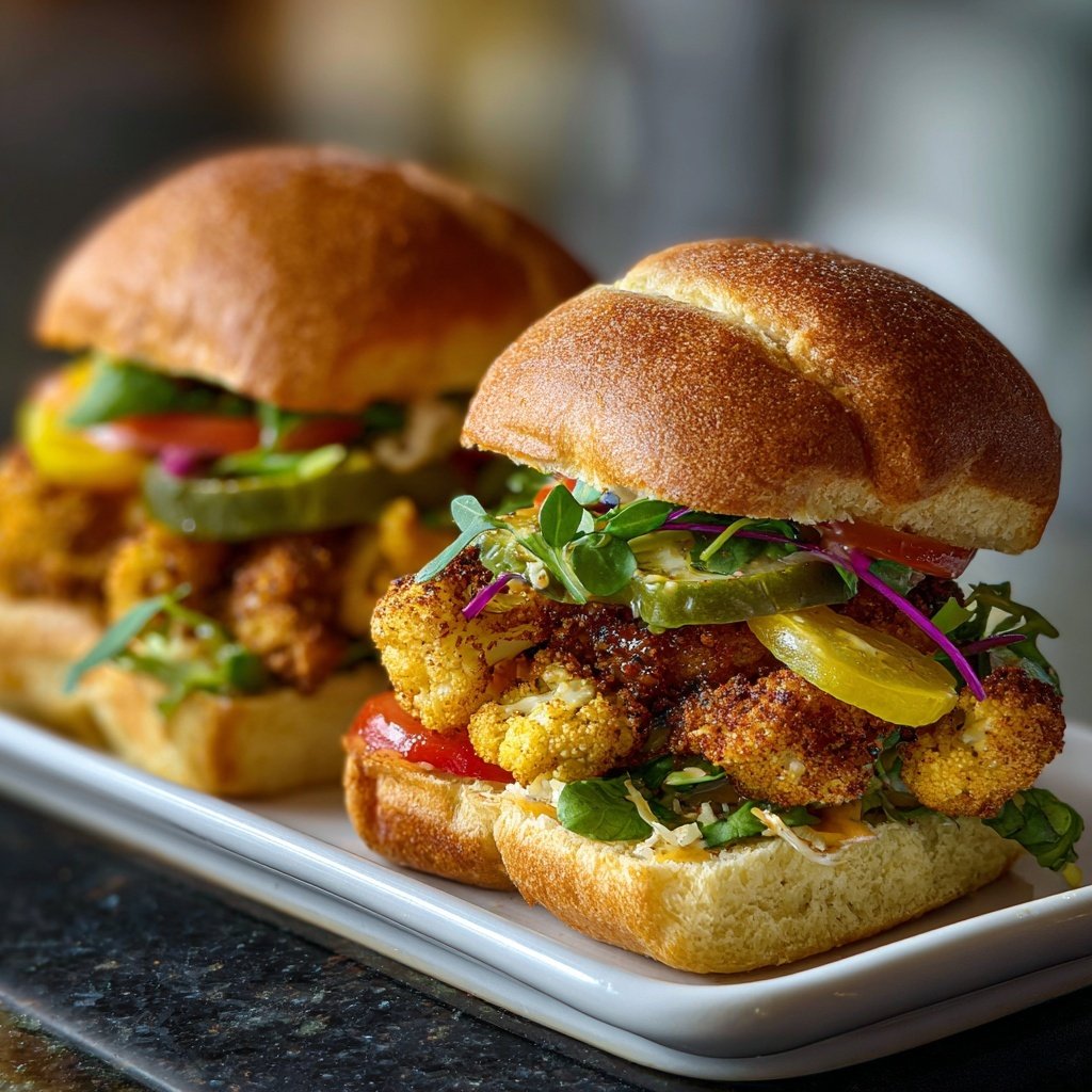 Sliders with Crispy Cauliflower