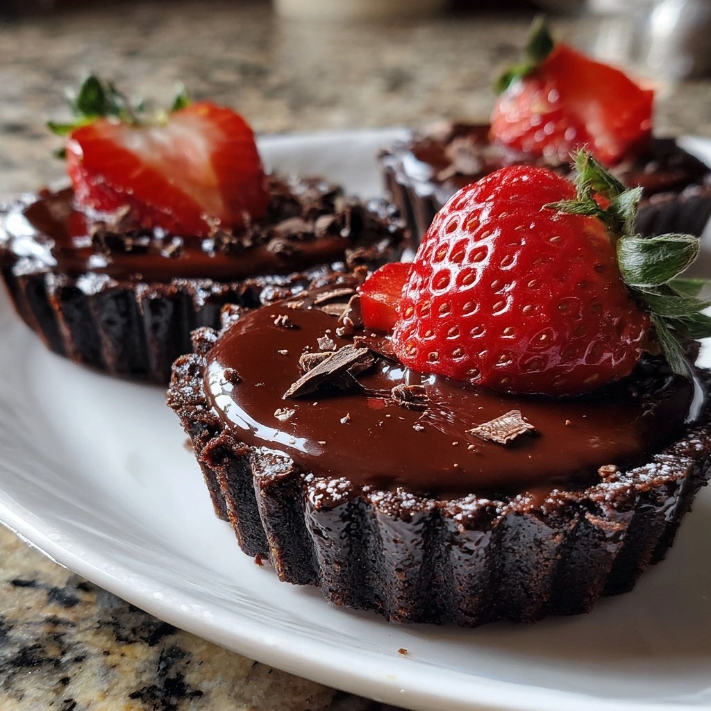 Chocolate Strawberry Tartlets