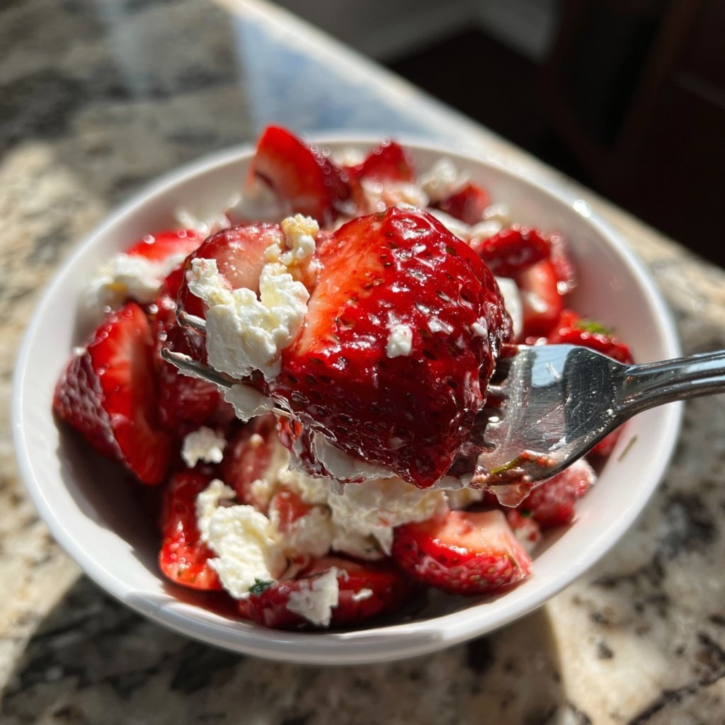 Salad with Strawberries and Goat Cheese