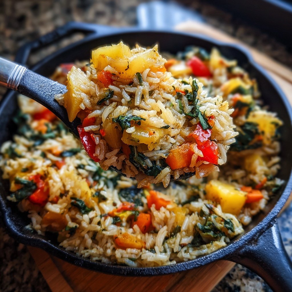Jamaican Vegetable Rice Skillet