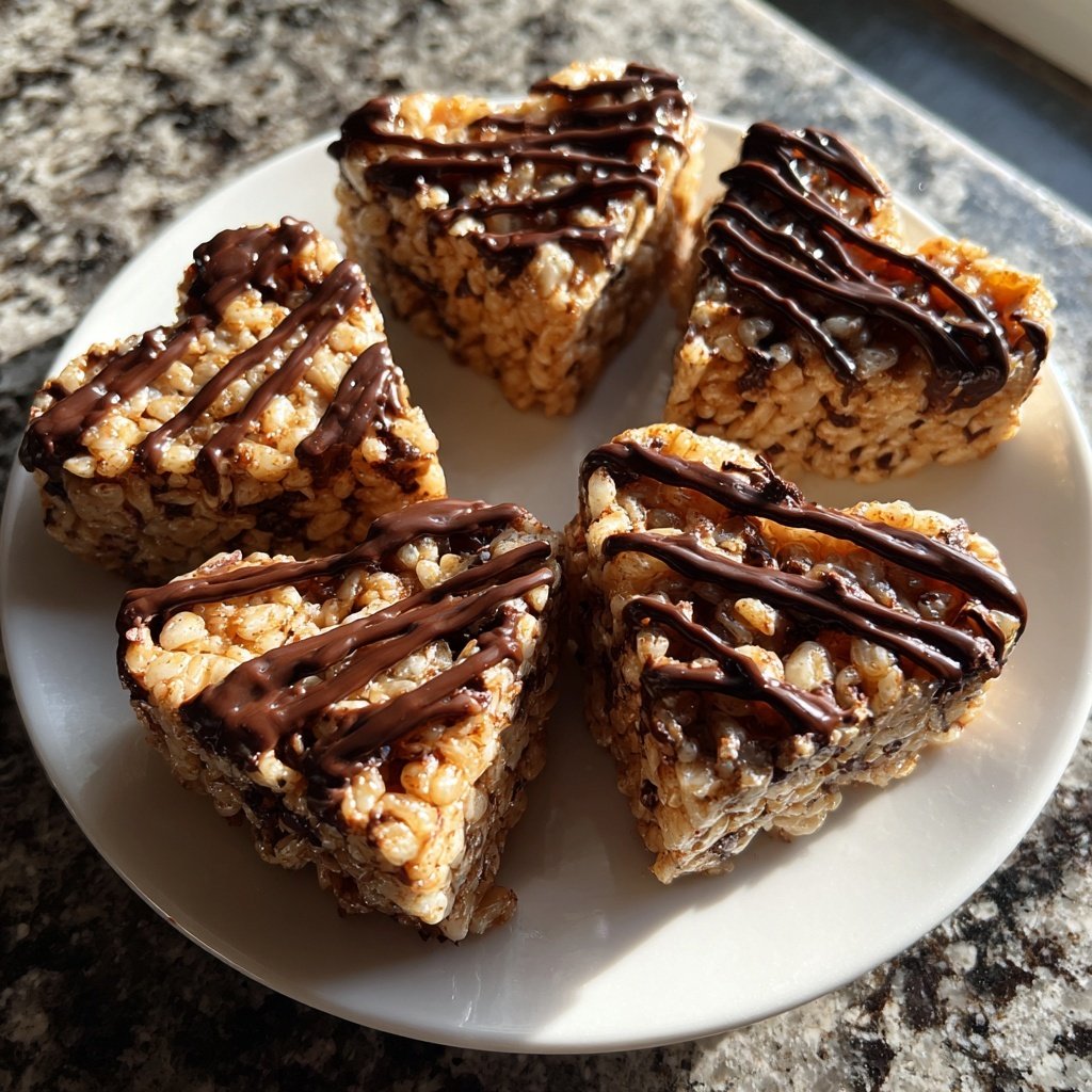 Valentines Snacks Chocolate Rice Crispy Hearts