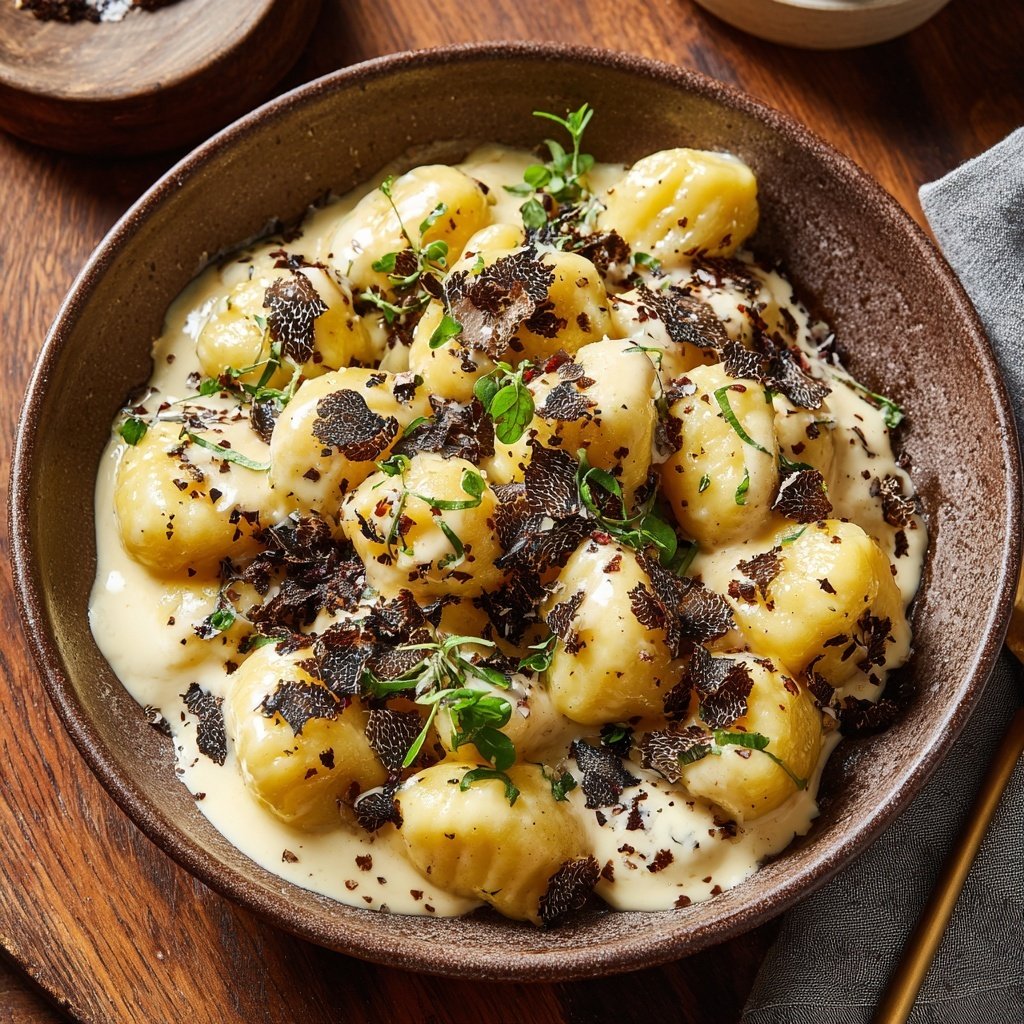 Truffle Gnocchi with Cream Sauce