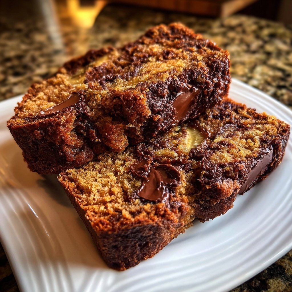Super Bowl Dessert Chocolate Banana Bread