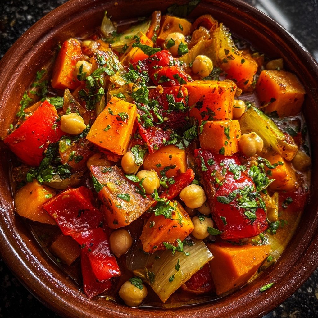 Healthy Crockpot Moroccan Vegetables