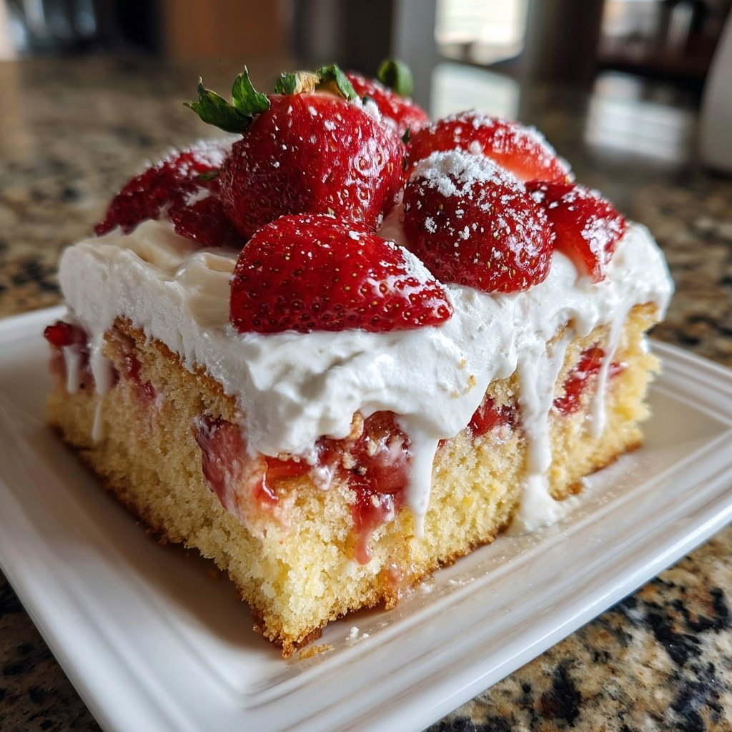 Strawberry Shortcake Sheet Cake