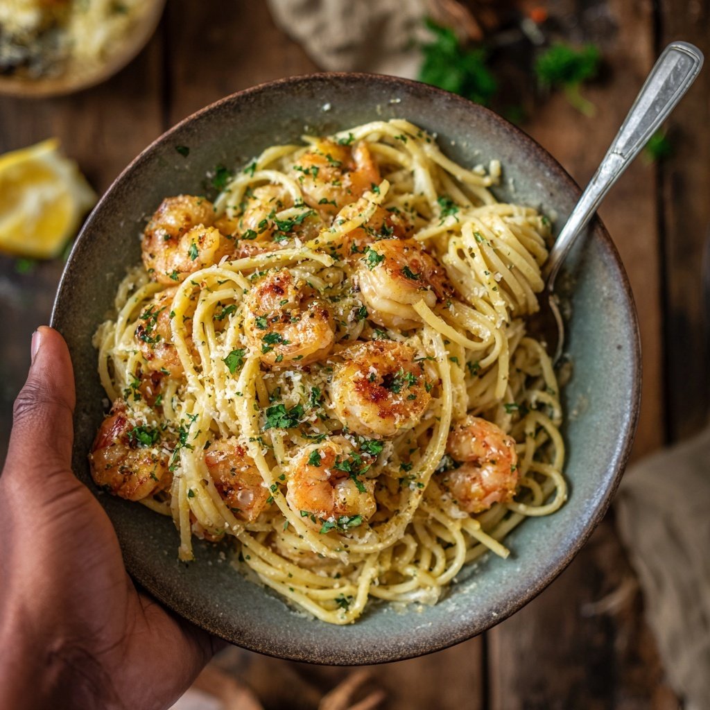 Shrimp Lemon Butter Pasta