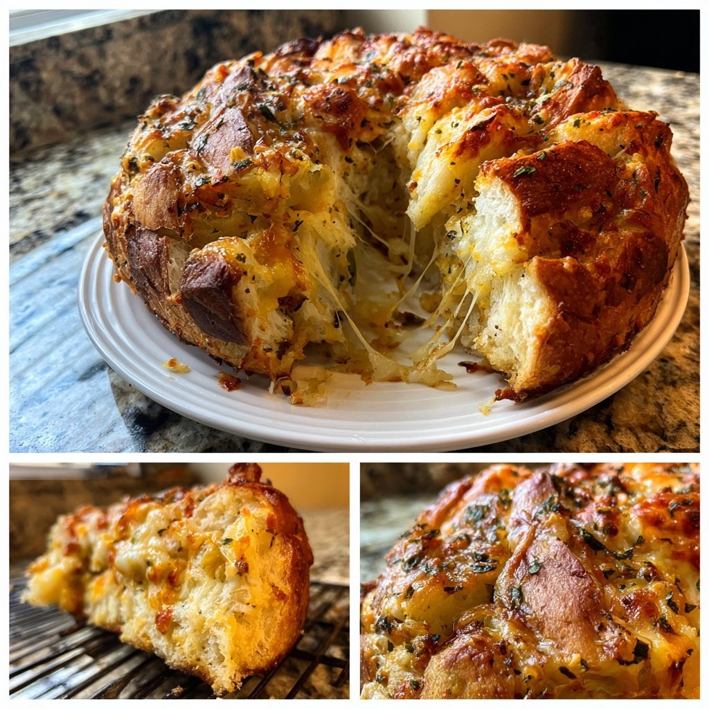 Super Bowl Party Food Cheesy Pull Apart Bread