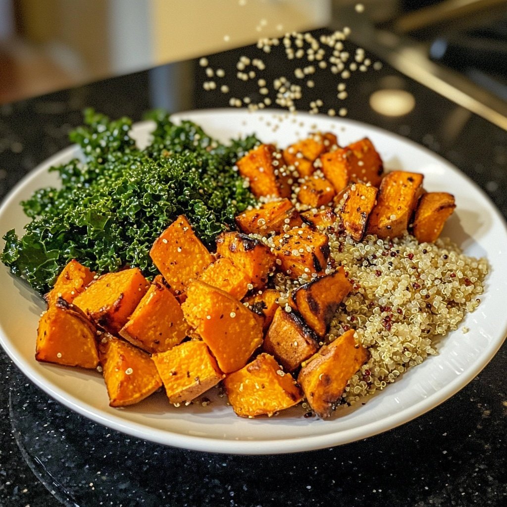 Healthy Lunch Roasted Veggie Grain Bowl