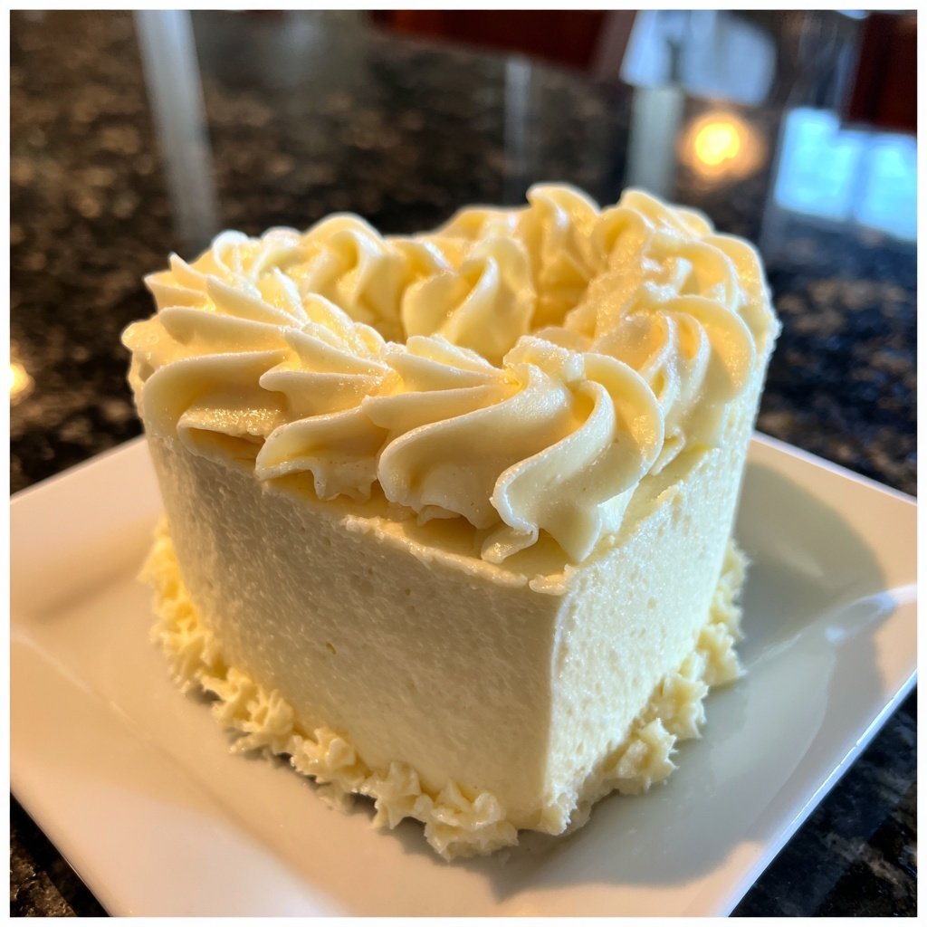 Mini Heart Cake with Honey Lemon Buttercream