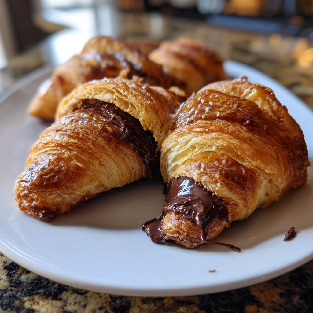Croissants Filled With Chocolate