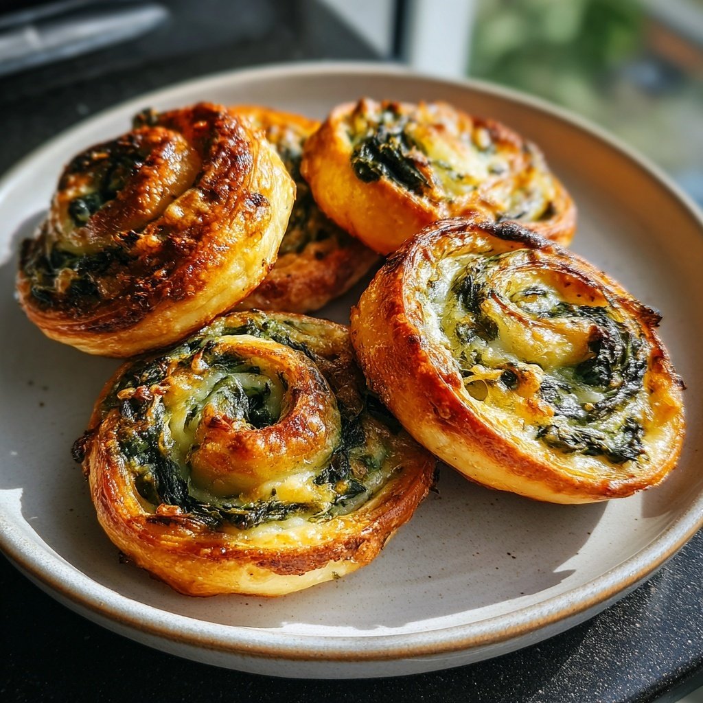 Super Bowl Appetizer Baked Spinach Pinwheels