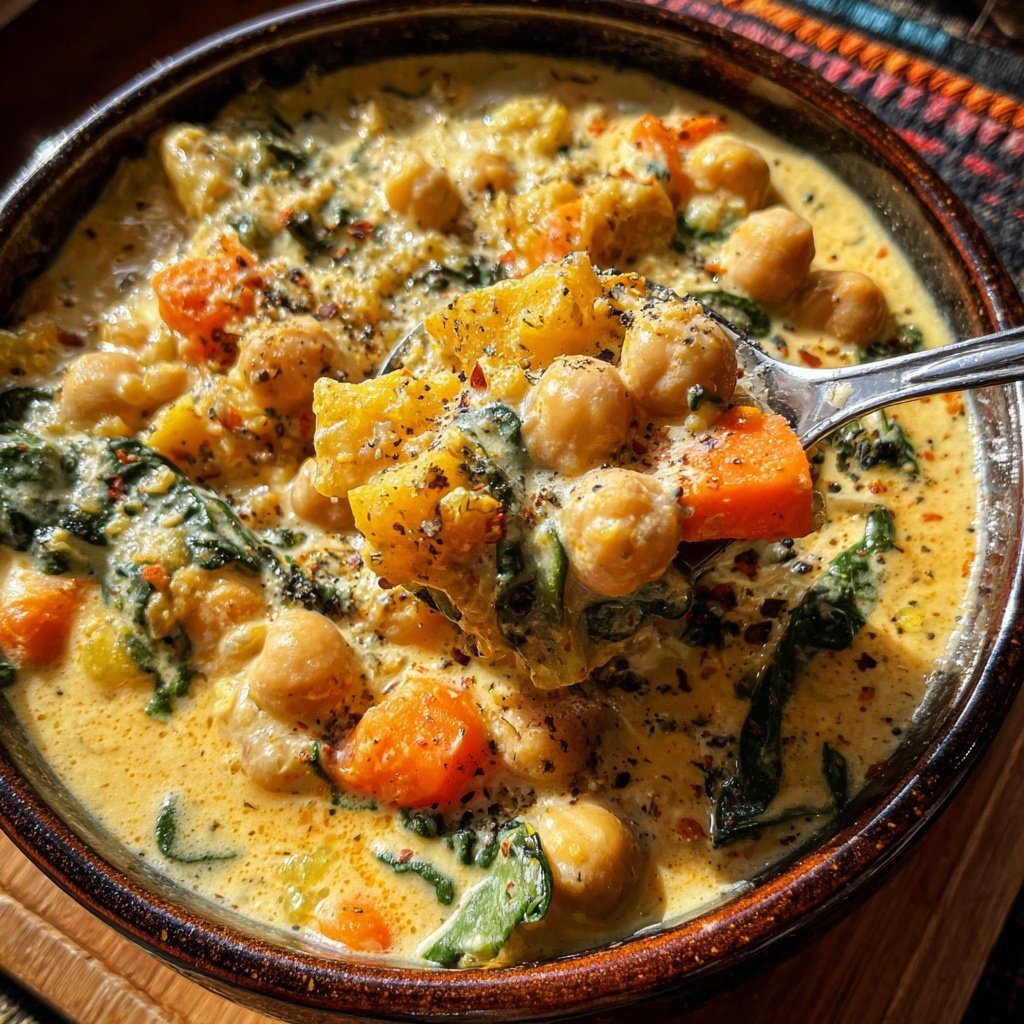 Healthy Crockpot Lemon Chickpea Stew