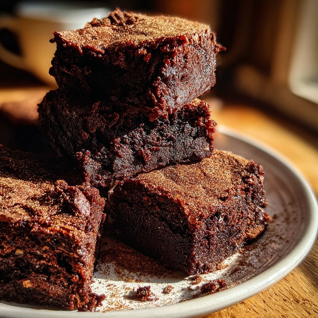 Cottage Cheese Brownies with Cinnamon Sugar