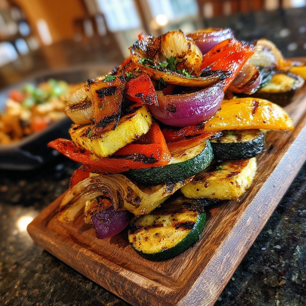 Healthy Dinner Grilled Veggie Plate