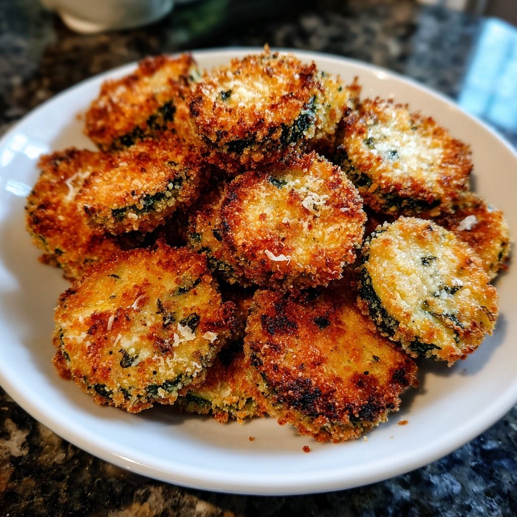 Crispy Zucchini Parmesan Coins