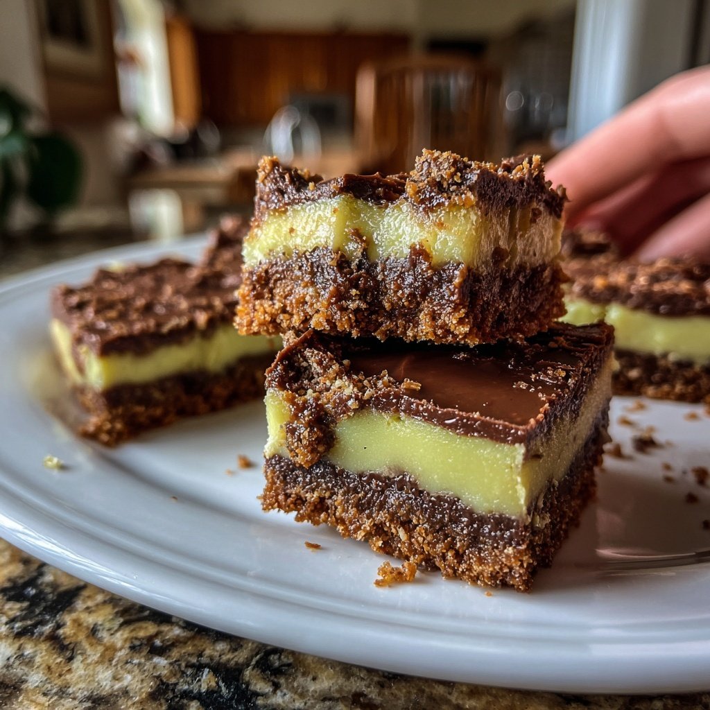 Chocolate Mint Slice Bars